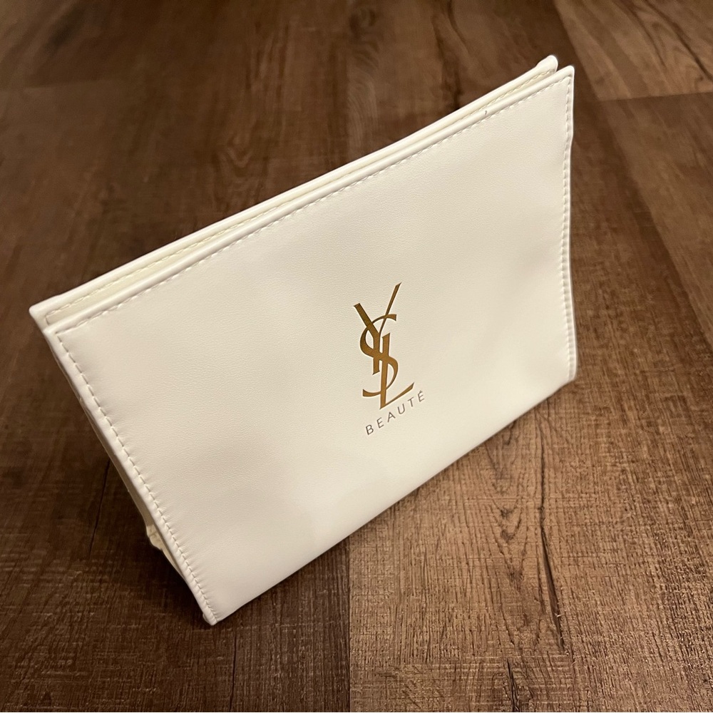 Yves Saint Laurent Beaute White Makeup Pouch